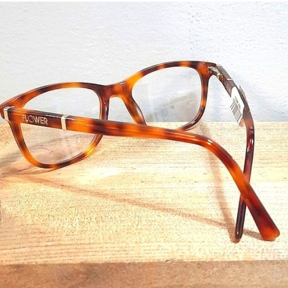 NEW Tortoise Rx'able Eyeglass Frame, FLOWER women, brown, 51 18 140 lightweight - Picture 3 of 6